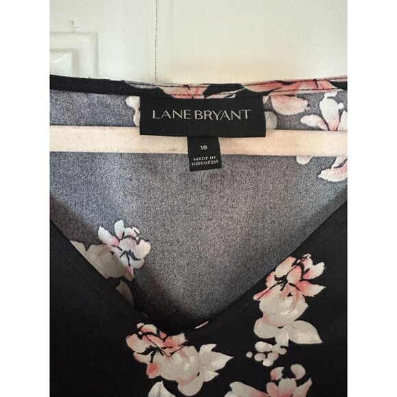 Lane Bryant Womens Hi Low Tank Top Pink Black Size 18 - Picture 2 of 3